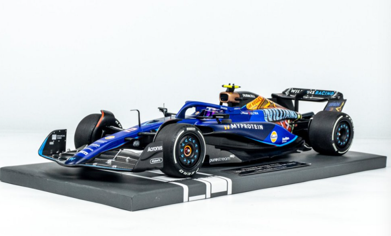 1/18 Minichamps 2023 Formula 1 Logan Sargeant Williams FW45 #2 Las Vegas GP Car Model