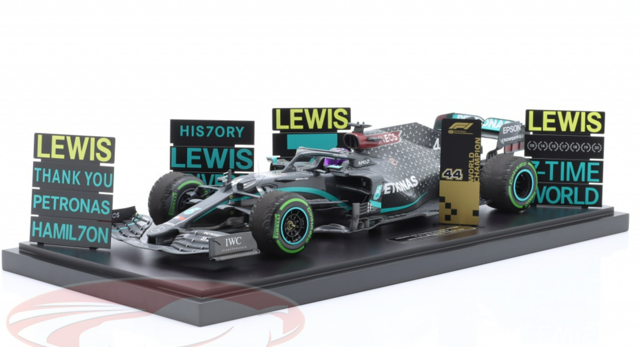 1/12 Minichamps 2020 Formula 1 Lewis Hamilton Mercedes-AMG F1 W11 #44 Winner Turkish GP Formula 1 World Champion Car Model