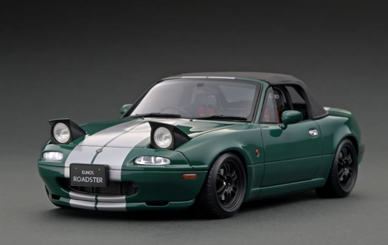 1/18 Ignition Model Mazda Eunos Roadster (NA) Green With B6-ZE Engine