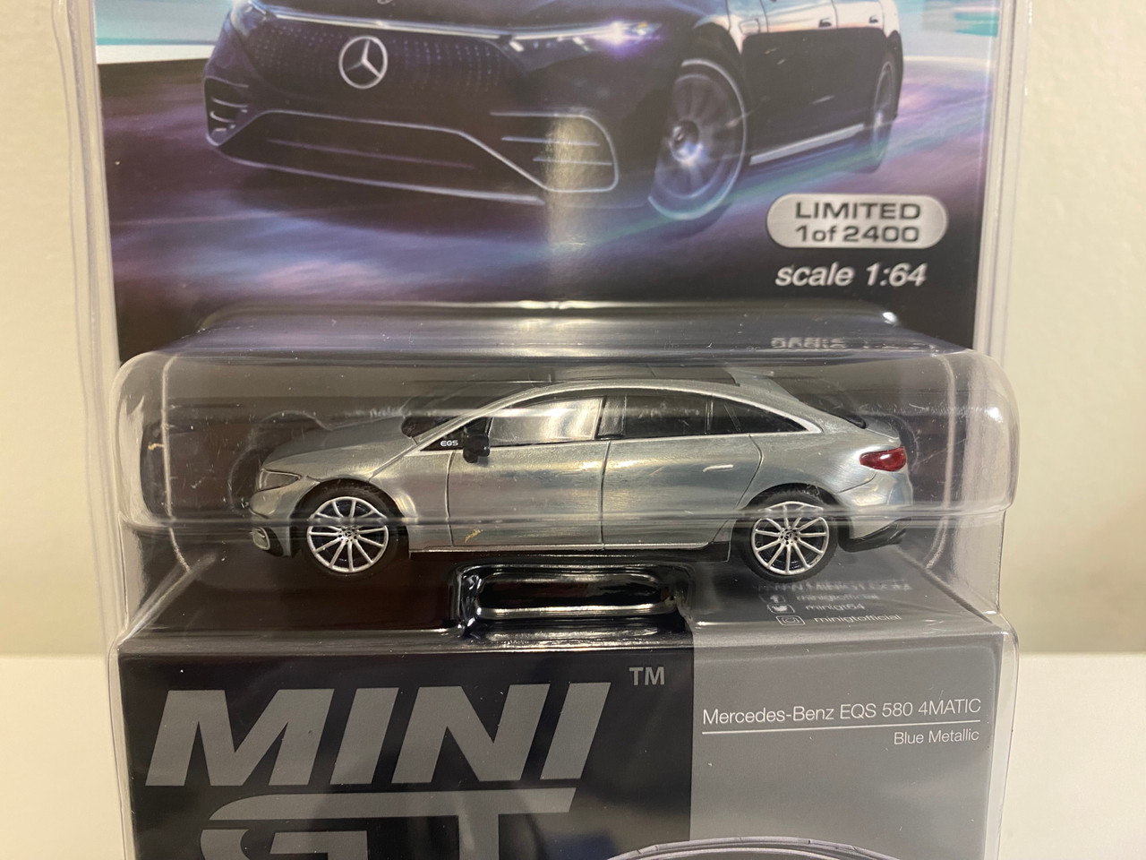 MINI GT メルセデス ベンツ EQS 580 4MATIC チェイスカー CHASE CAR 1/64 Mini GT Mercedes-Benz EQS 580 4MATIC (Chrome