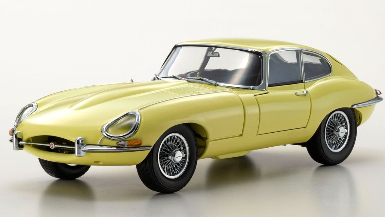 1/18 Kyosho Jaguar E-Type EType (Pale Primrose Yellow) Diecast Car Model