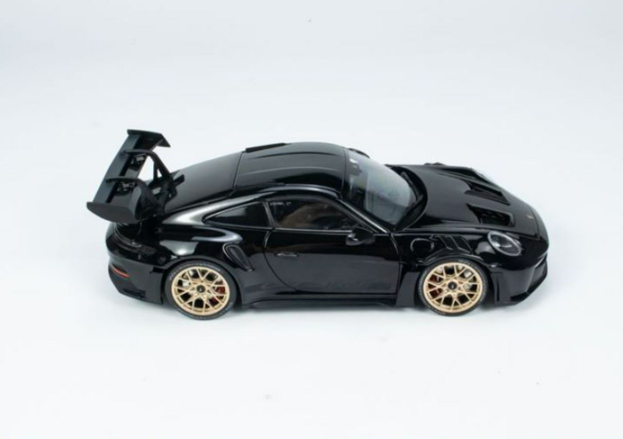 1/18 Minichamps PORSCHE 911 (992) GT3 RS - 2022 -BLACK W BLACK WHEELS CLDC Exclusive Diecast Car Model (Limited 500 Pieces)