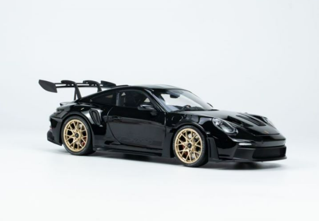 1/18 Minichamps PORSCHE 911 (992) GT3 RS - 2022 -BLACK W BLACK WHEELS CLDC Exclusive Diecast Car Model (Limited 500 Pieces)