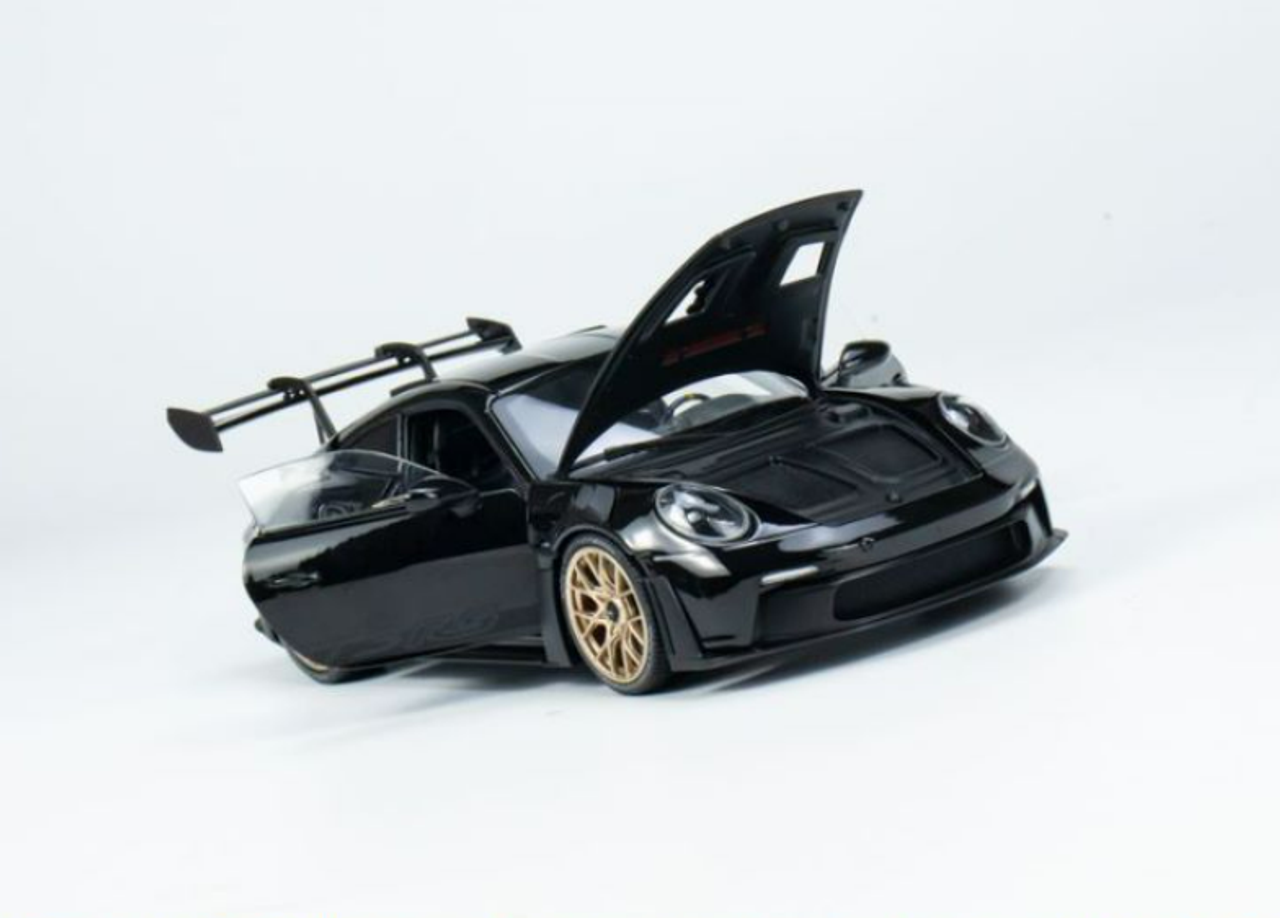 1/18 Minichamps PORSCHE 911 (992) GT3 RS - 2022 -BLACK W BLACK WHEELS CLDC Exclusive Diecast Car Model (Limited 500 Pieces)
