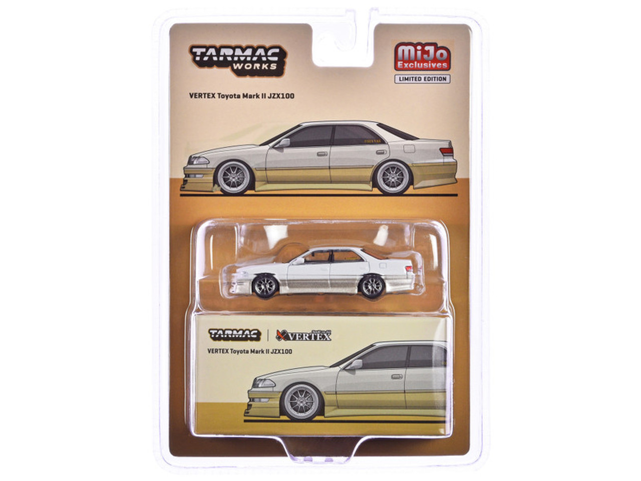 1/64 Tarmac Works VERTEX Toyota Mark II JZX100 White Metallic -  LIVECARMODEL.com