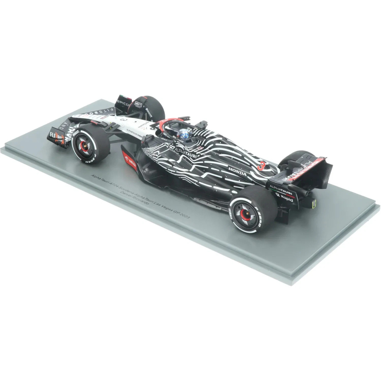 1/18 Spark 2023 Formula 1 AlphaTauri AT04 No.3 Scuderia AlphaTauri Las Vegas GP Daniel Ricciardo Car Model
