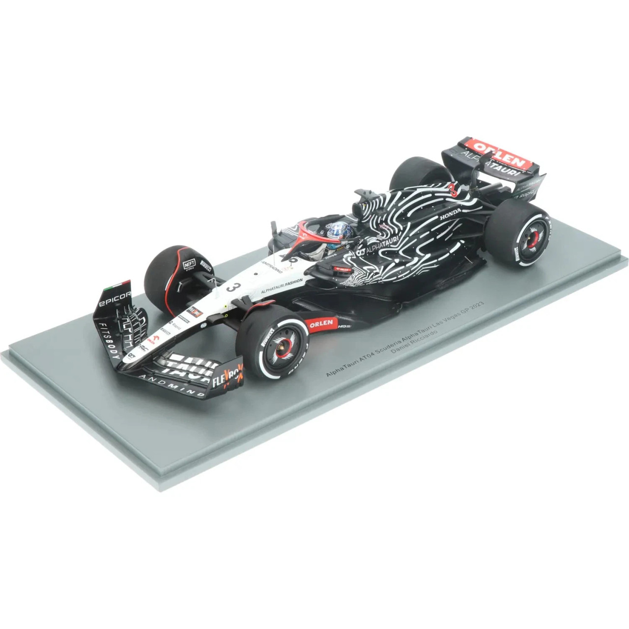 1/18 Spark 2023 Formula 1 AlphaTauri AT04 No.3 Scuderia AlphaTauri Las Vegas GP Daniel Ricciardo Car Model