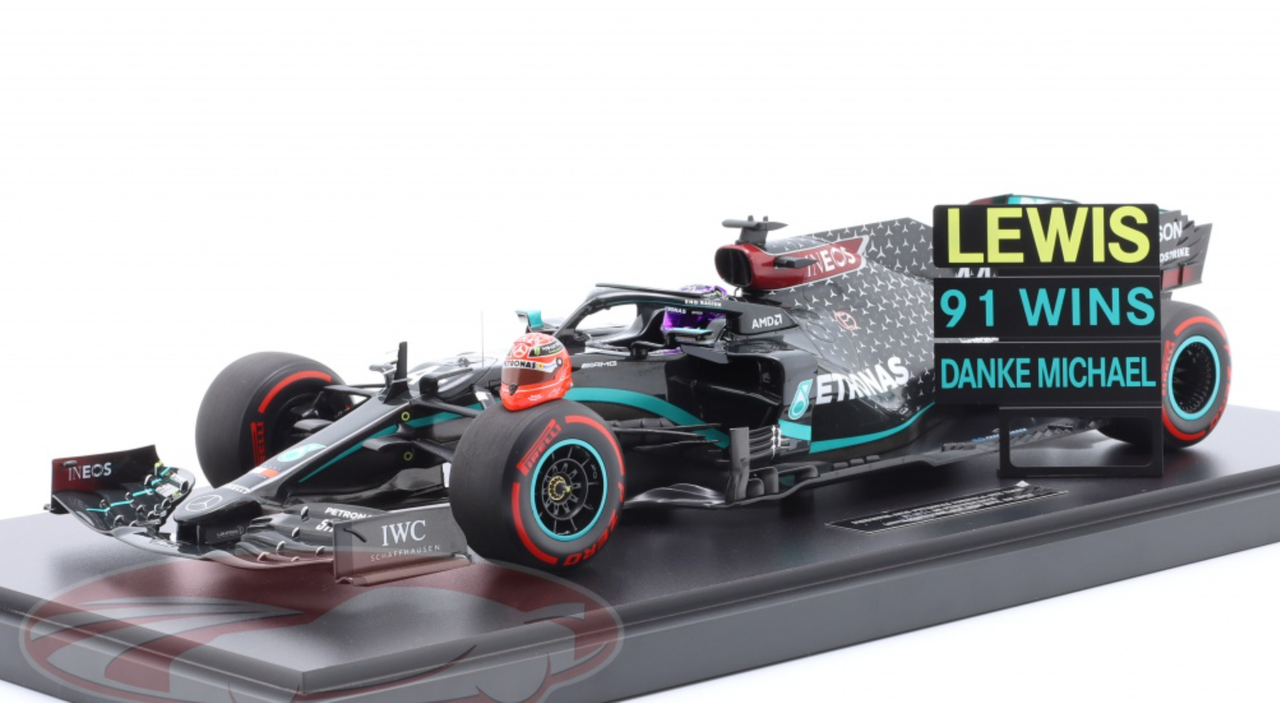 Miniature F1 Formule 1 Mercedes AMG 2020 Minichamps signée Lewis