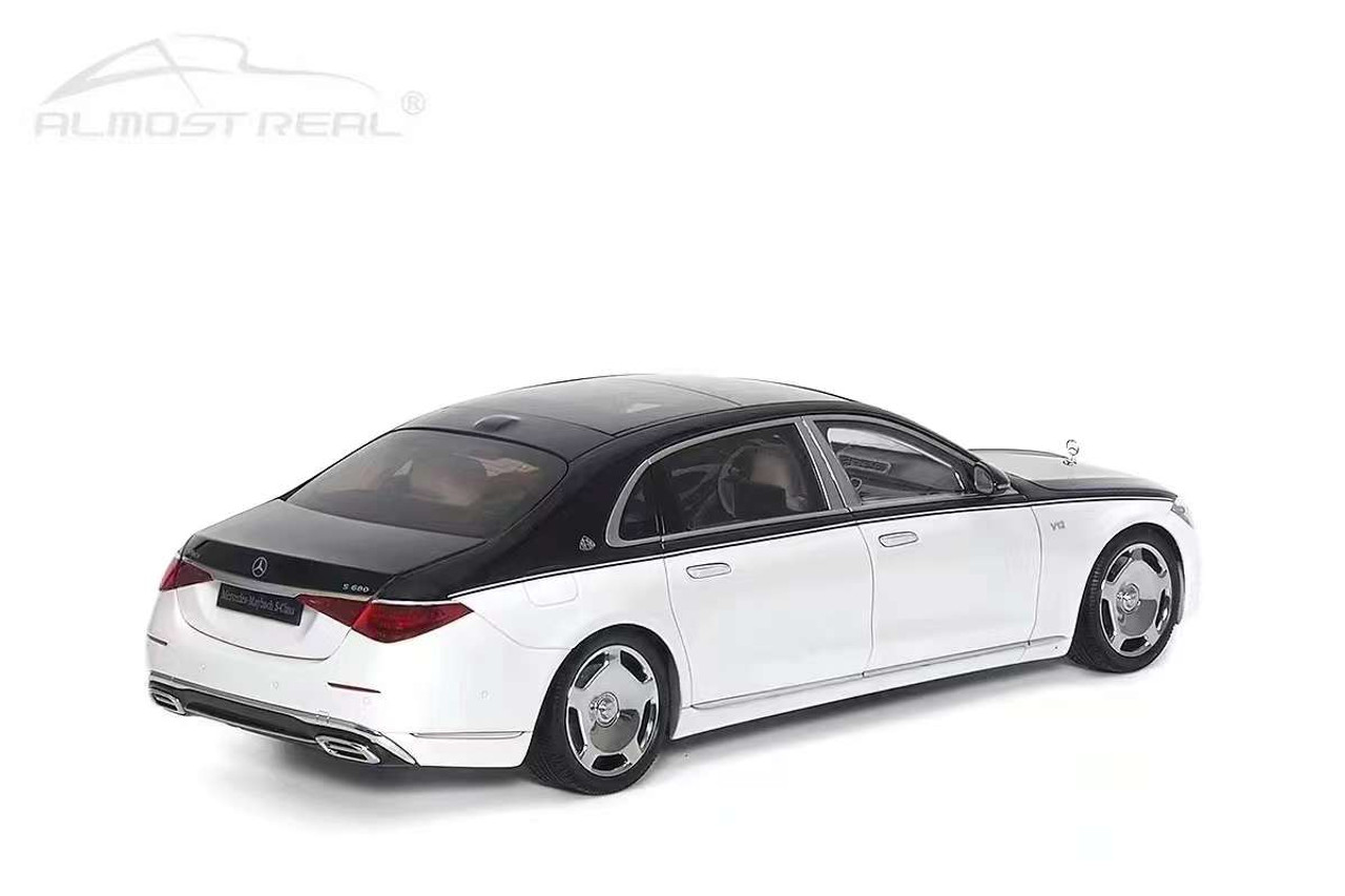 1/18 Almost Real 2021 Mercedes-Benz Maybach S-Class (Z223) (White & Black) Car Model