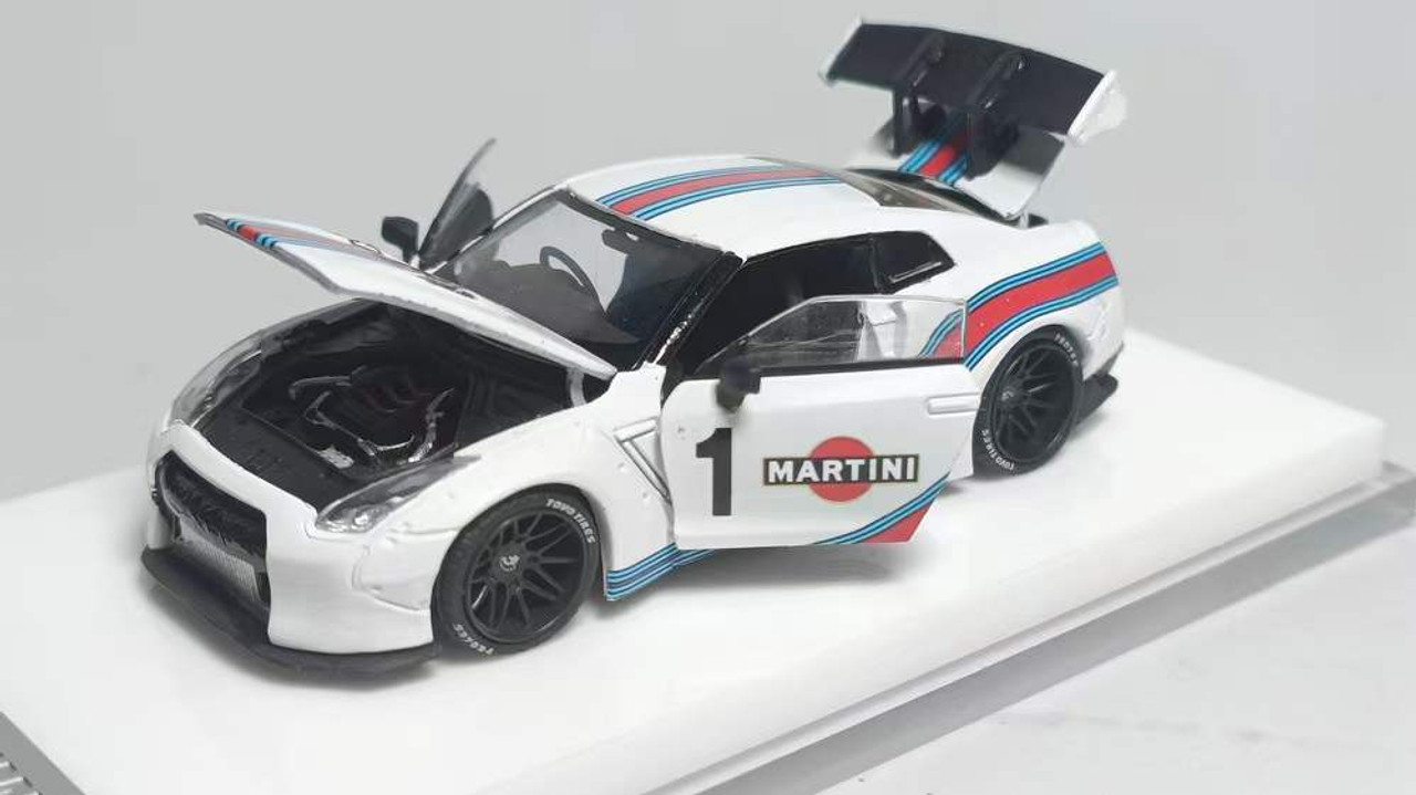 1/64 OldTime Model Nissan Skyline GT-R GTR R35 LB 1.0 Martini Diecast Car Model