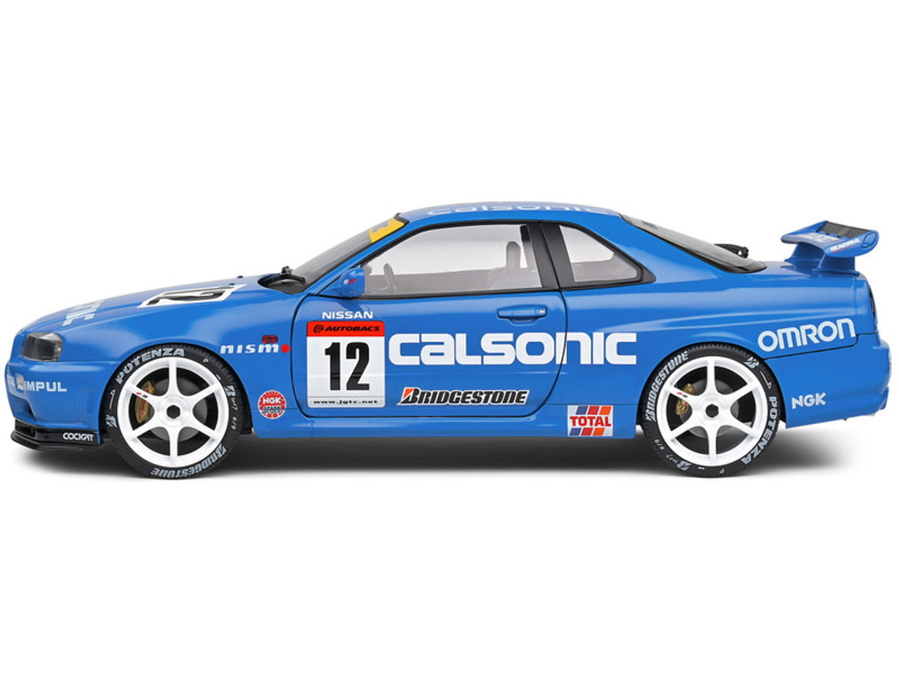 1/18 Solido NISSAN GT-R (R34) STREETFIGHTER CALSONIC TRIBUTE BLUE 2000 