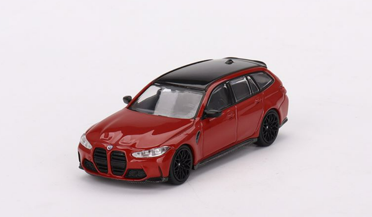 1/64 MINIGT BMW M3 Competition Touring (G81) Toronto Red Metallic 