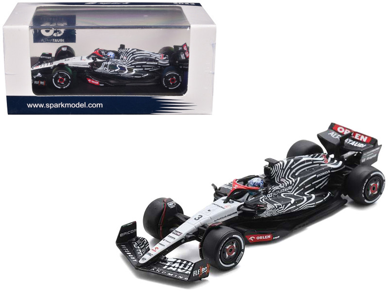AlphaTauri AT04 ミニカー 2023 Las Vegas GP 1/64 Spark 2023 Formula 1 AlphaTauri AT04 No.3 Scuderia