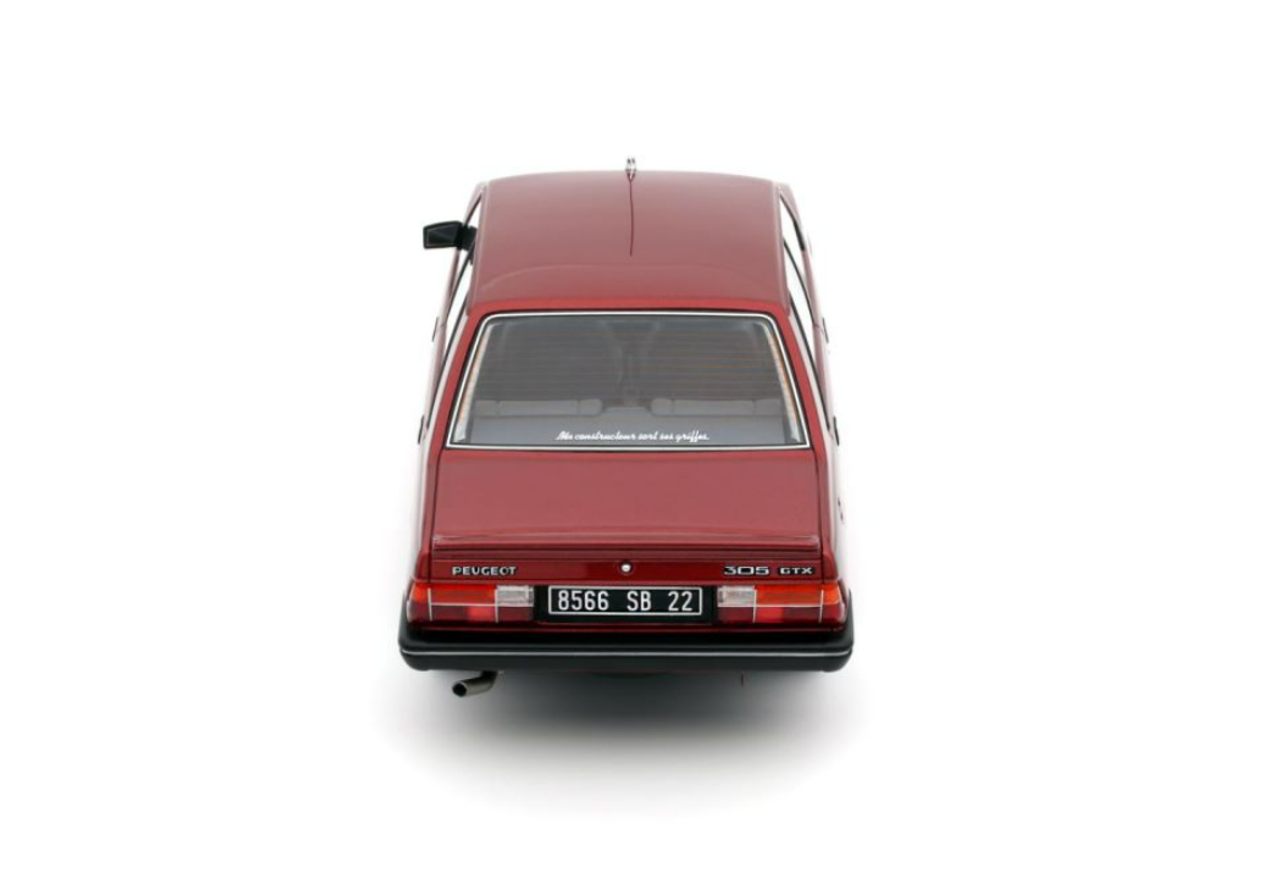 1/18 OTTO 1985 Peugeot 305 GTX (Red) Car Model