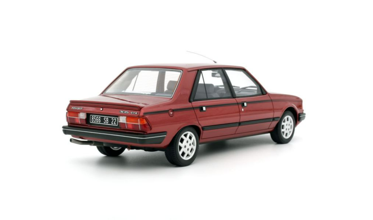 1/18 OTTO 1985 Peugeot 305 GTX (Red) Car Model