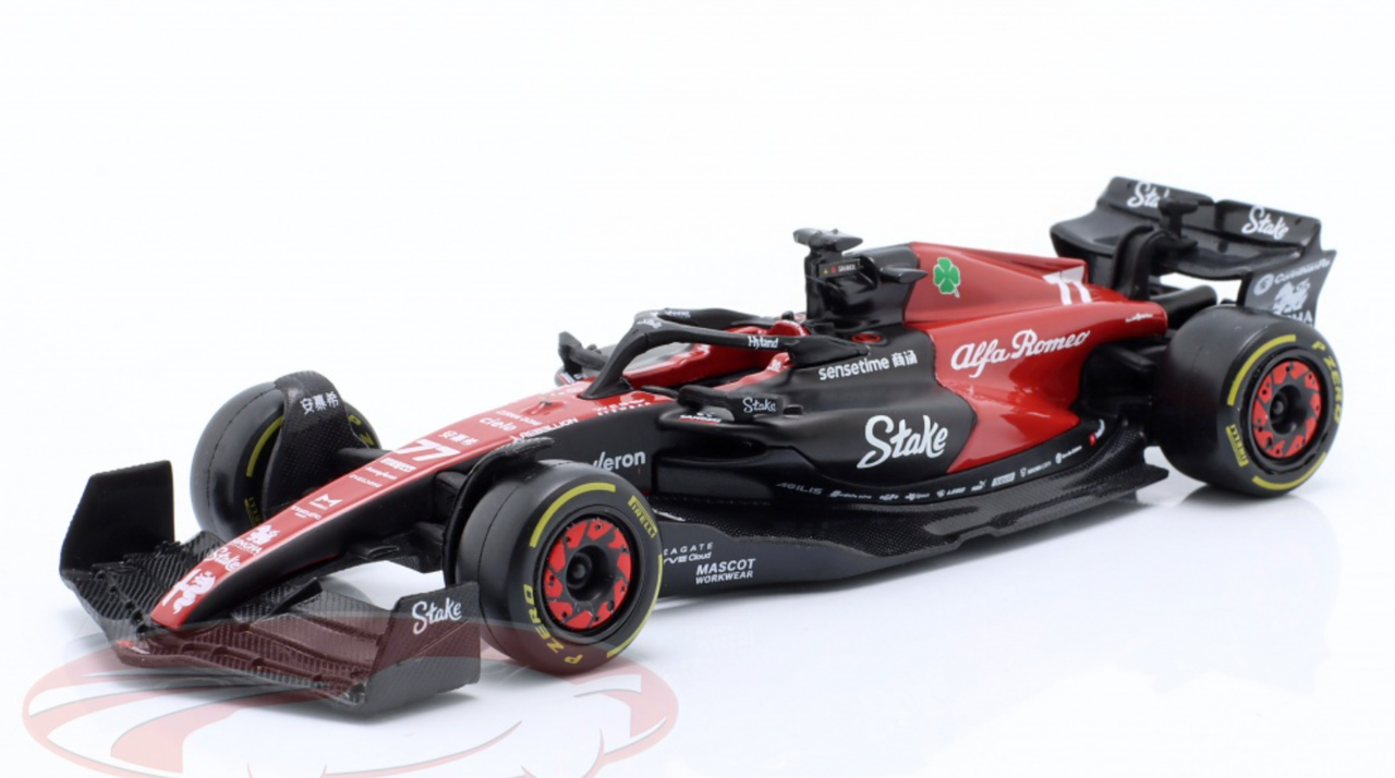 1/43 BBurago 2023 Formula 1 Valtteri Bottas Alfa Romeo C43 #77 Car Model