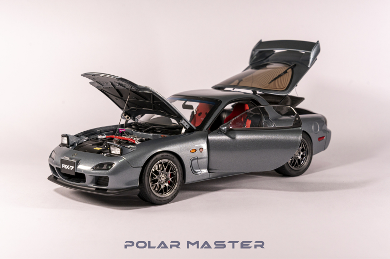 1/18 Polar Master Mazda RX-7 RX7 Spirit R (Grey) Diecast Car Model 