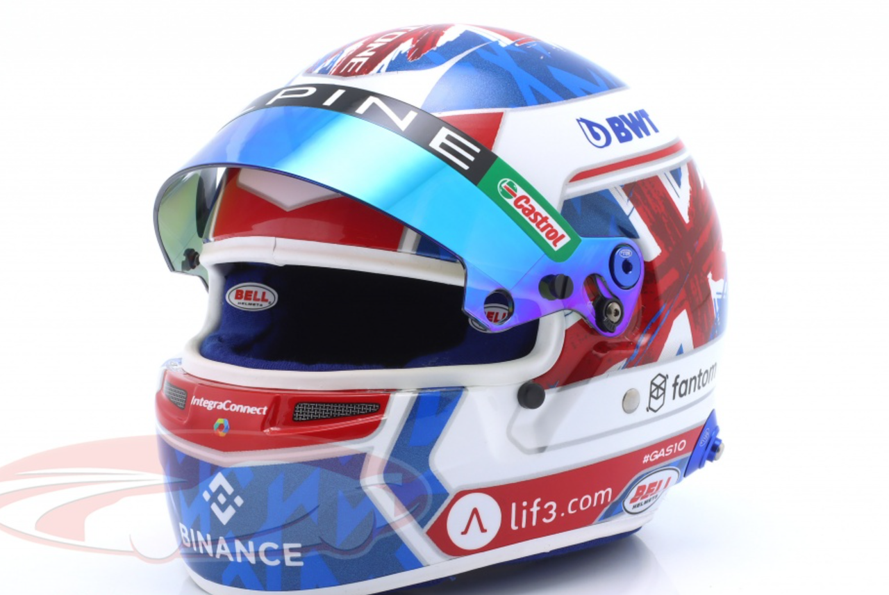 1/2 Bell 2023 Formula 1 Pierre Gasly #10 BWT Alpine F1 Team Silverstone GP Helmet Model