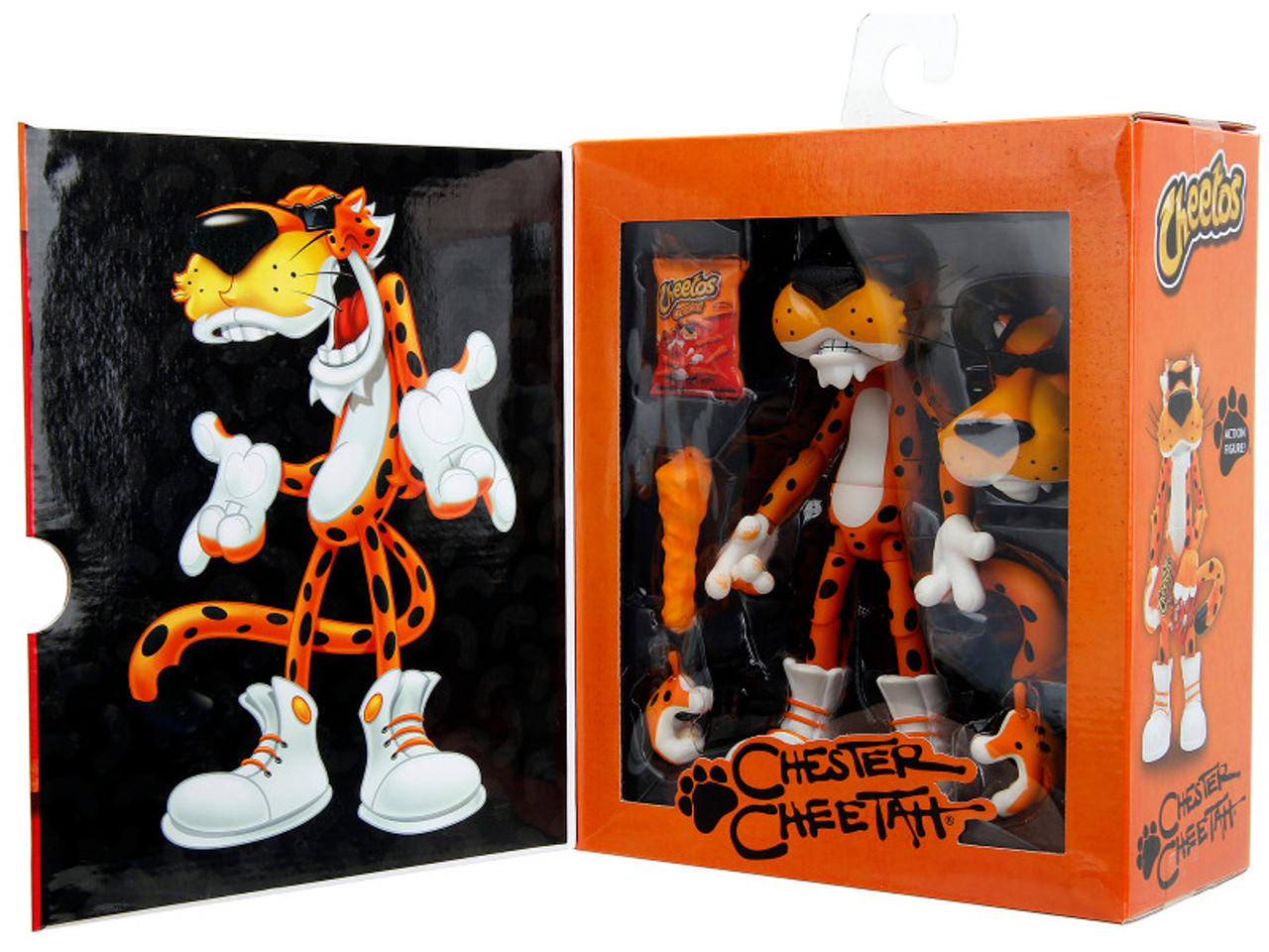Chester Cheetah 5.5" Figure with Accessories and Alternate Head and Hands "Cheetos Crunchy" model by Jada