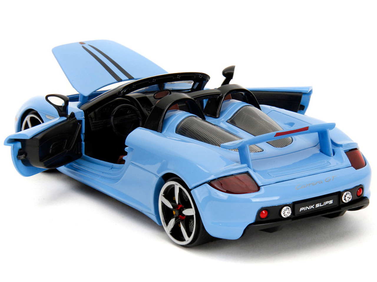 Porsche Carrera GT Convertible Blue with Black Stripes 