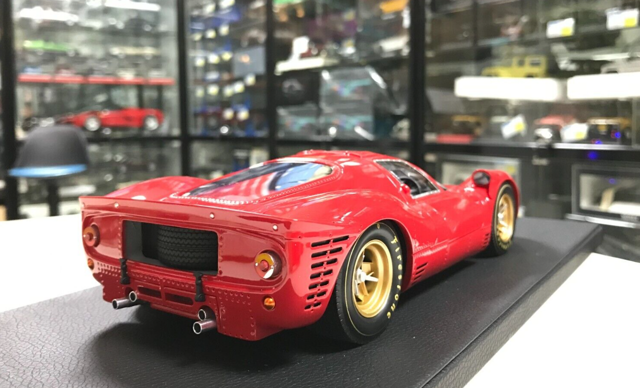1/18 Top Marques 1967 Ferrari 330 P4 (Red) Test Car Resin Car Model Limited 200 Pieces