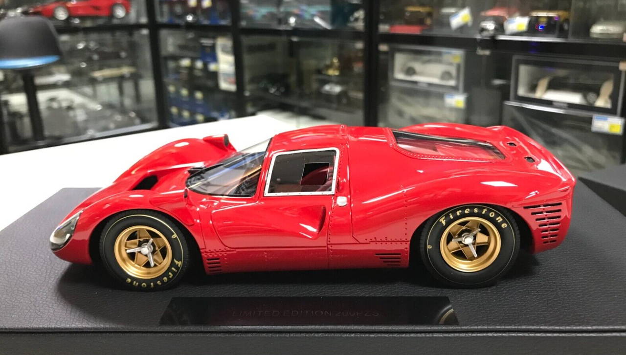 1/18 Top Marques 1967 Ferrari 330 P4 (Red) Test Car Resin Car Model Limited 200 Pieces