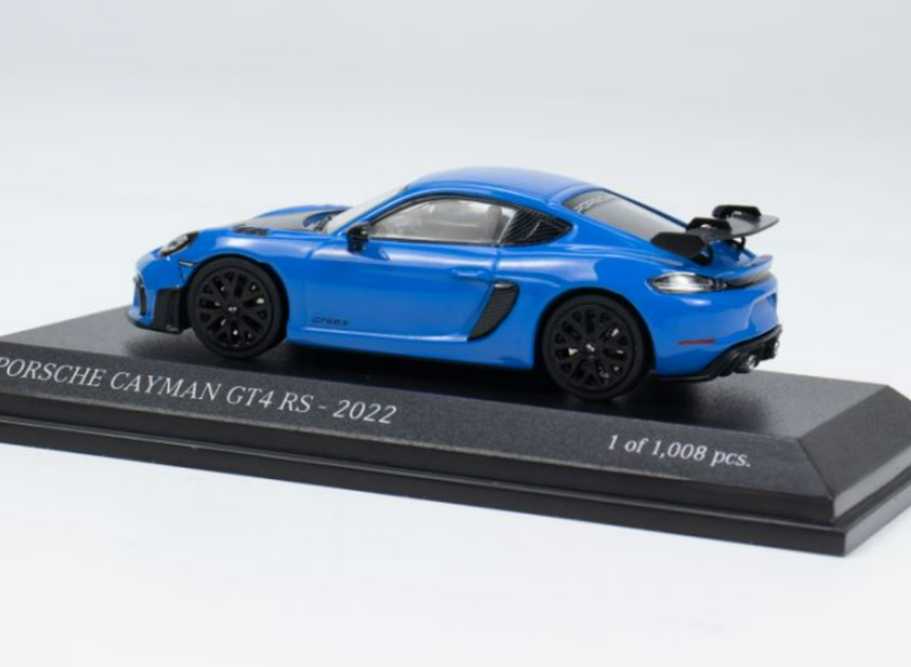 1/64 Minichamps Porsche Cayman GT4RS - 2022- Blue CLDC Exclusive World Wide Limited 1000