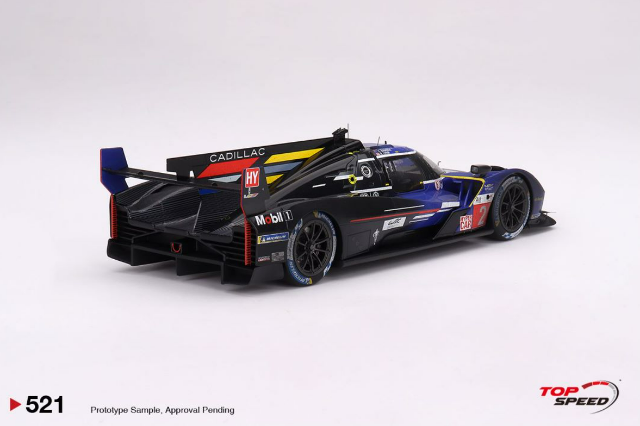1/18 TOPSPEED Cadillac V-Series.R #2 Cadillac Racing 2023 Le Mans 24 Hrs 3rd Place Post-Race Weathered 