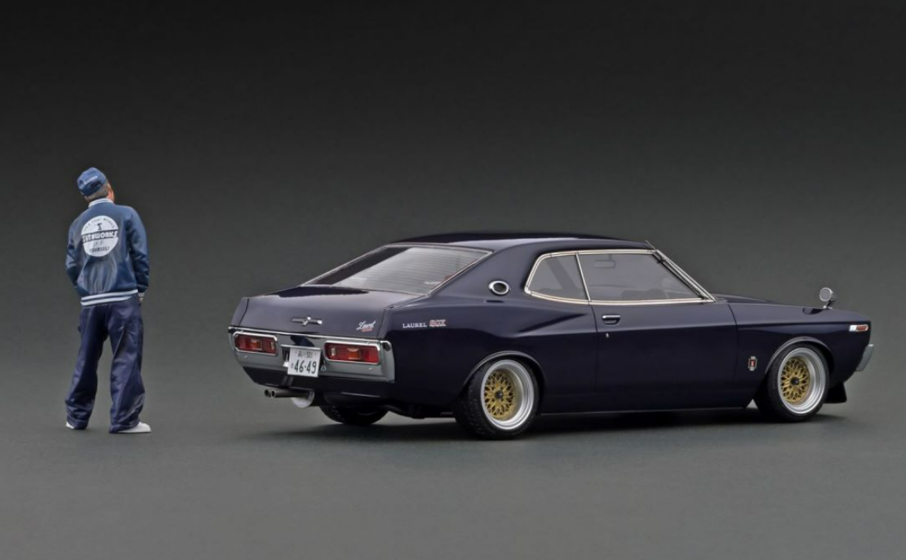 1/18 Ignition Model Nissan Laurel 2000SGX (C130) Purple With Mr.Sata Late Ver 