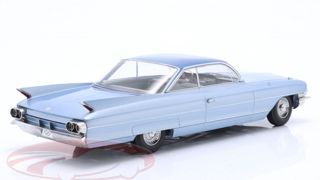 1/18 KK-Scale 1961 Cadillac Series 62 Coupe DeVille (Light Blue Metallic) Diecast Car Model