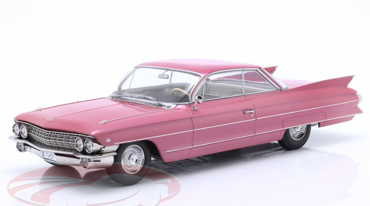 1/18 KK-Scale 1961 Cadillac Series 62 Coupe DeVille (Pink Metallic) Diecast Car Model