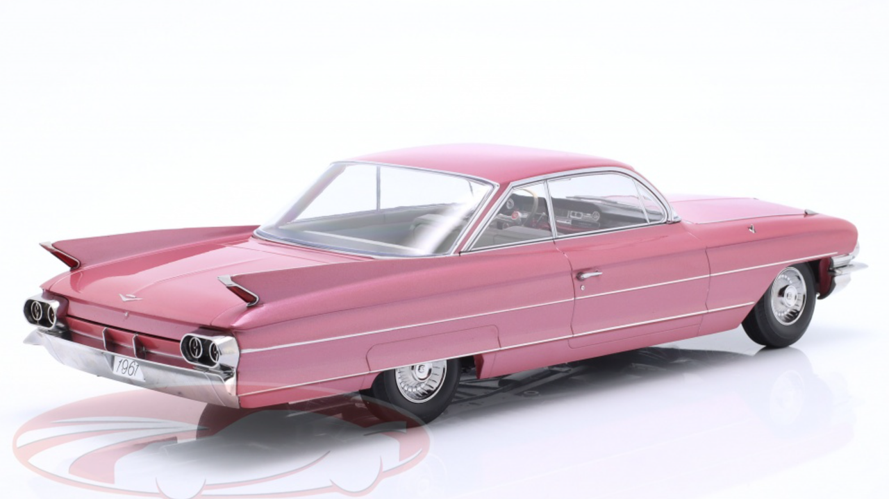 1/18 KK-Scale 1961 Cadillac Series 62 Coupe DeVille (Pink Metallic) Diecast  Car Model