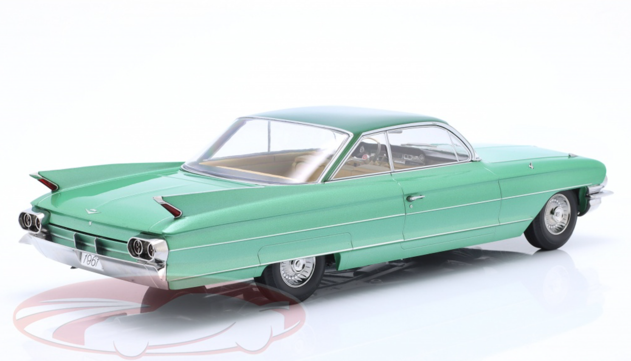 1/18 KK-Scale 1961 Cadillac Series 62 Coupe DeVille (Green Metallic) Diecast Car Model