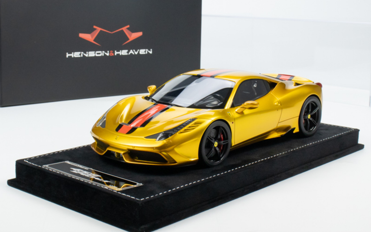 1/18 HH Model Ferrari 458 Speciale Electric Gold