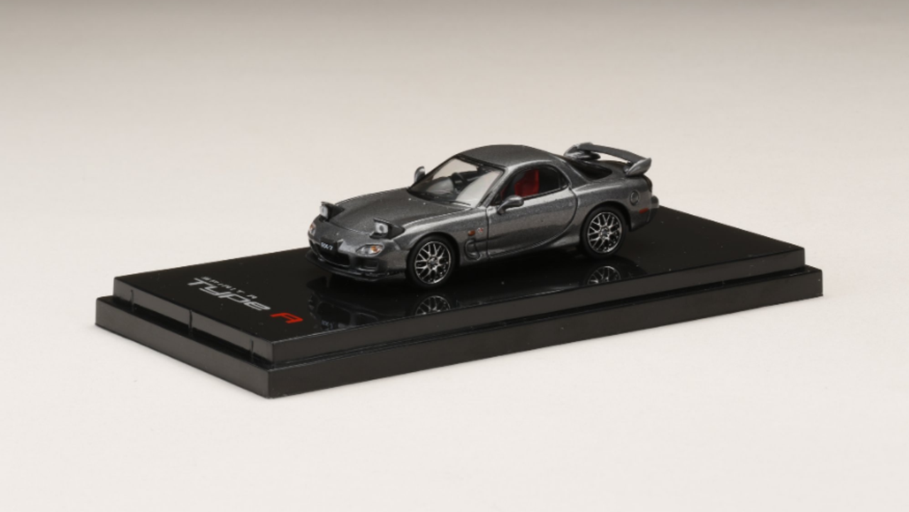 DAMAGED AS-IS 1/64 Hobby Japan  Mazda RX-7 (FD3S) SPIRIT R TYPE A With Engine Display Model Gray Metallic