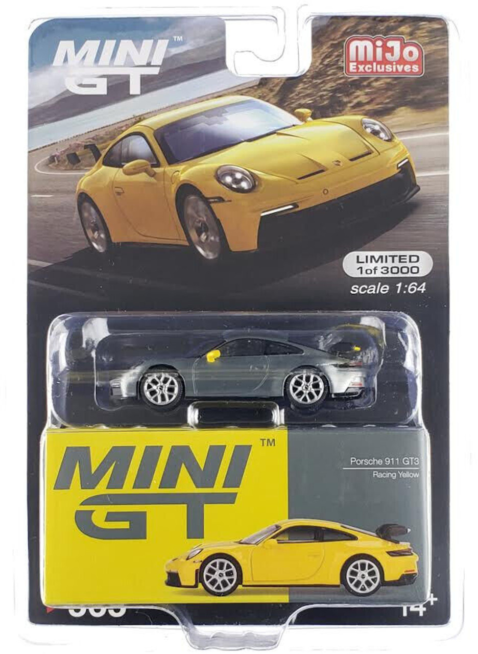 CHASE CAR 1/64 Mini GT Porsche 911 (992) GT3 Chrome Silver Diecast Car Model
