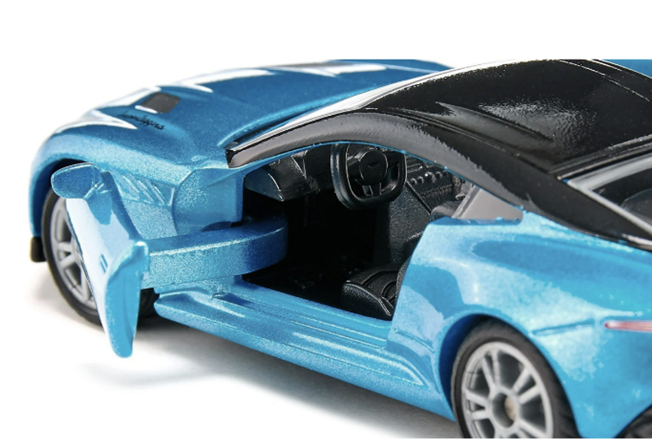 Aston Martin DBS Superleggera Blue Metallic with Black Top Diecast Model Car by Siku