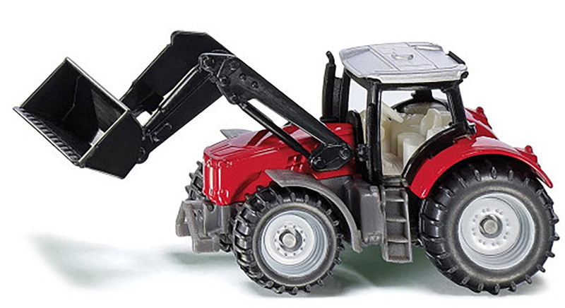 Massey Ferguson Tractor with Front Loader Red with Silver Top