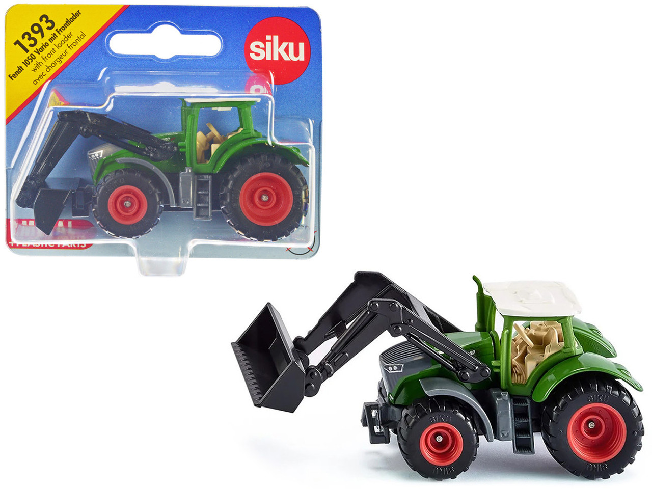 Fendt 1050 Vario Tractor with Front Loader Green with White Top Diecast  Model by Siku 