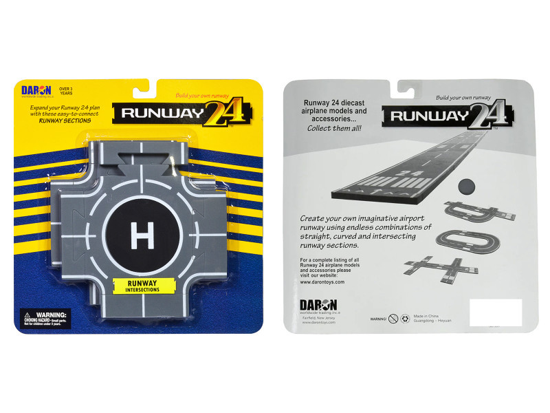 Runway Intersections 2 Piece Set for Diecast Models by Runway24