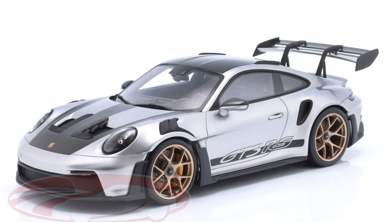 1/18 Dealer Edition 2022 Porsche 911 (992) GT3 RS (GT Silver Metallic) Car Model