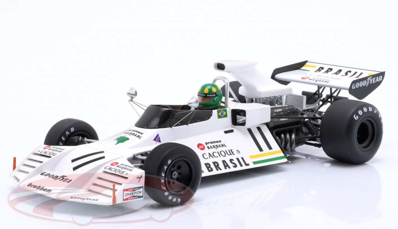 OPO 10 Formula 1 1/43 Scale Miniature Car - BRABHAM BT42 Wilson Fittipaldi 1973 Model, Metal With Display Box - View #5