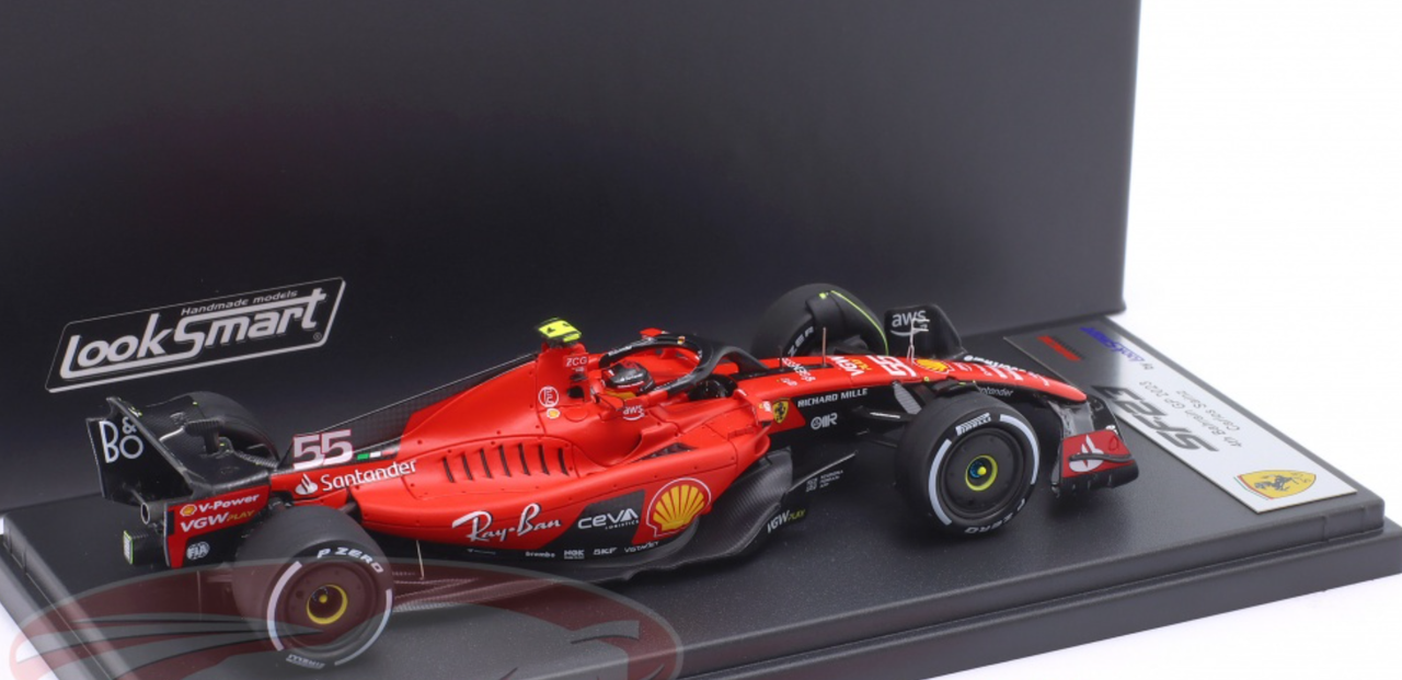 1/43 LookSmart 2023 Formula 1 Carlos Sainz Ferrari SF-23 #55 4th Bahrain GP Car Model