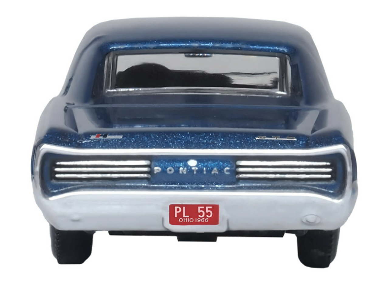 1966 Pontiac GTO Fontaine Blue Metallic 1/87 (HO) Scale Diecast Model Car by Oxford Diecast