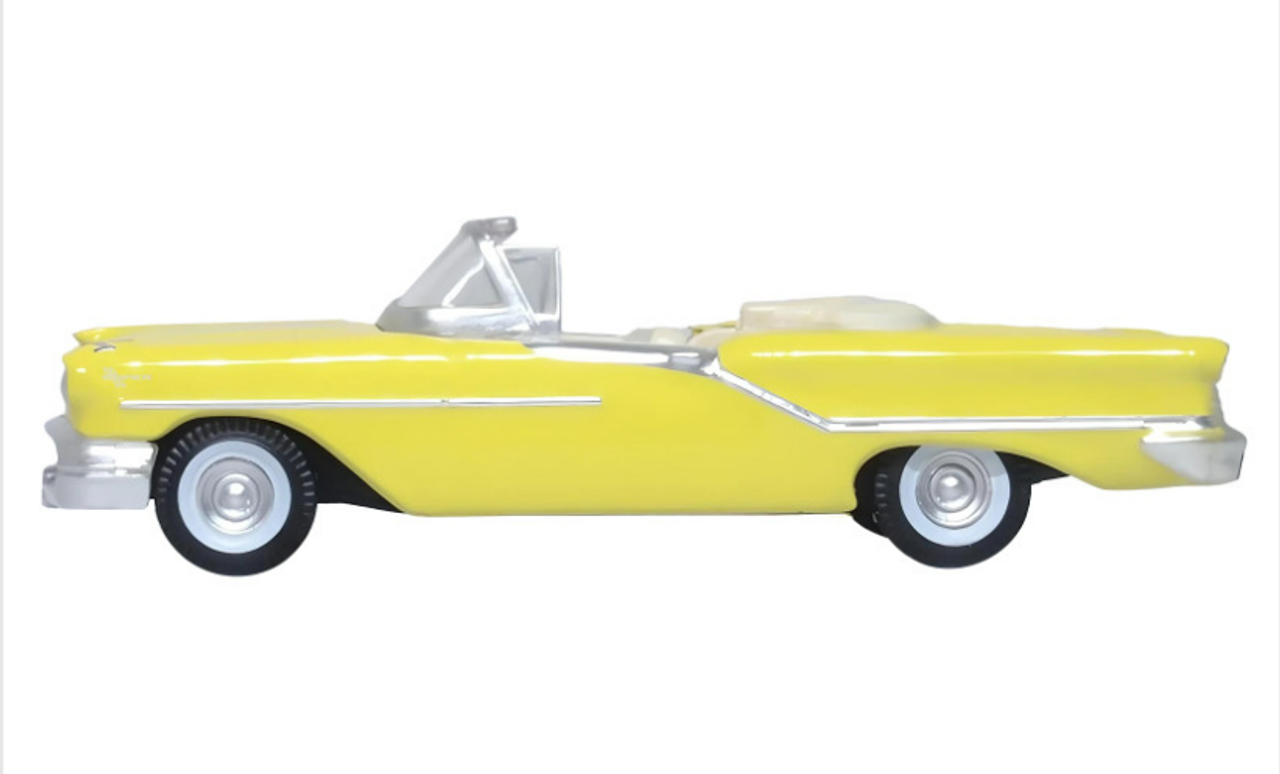 1957 Oldsmobile 88 Convertible Coronado Yellow 1/87 (HO) Scale Diecast Model Car by Oxford Diecast