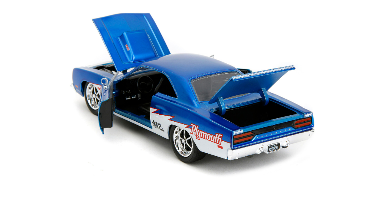 1/24 Jada 1970 Plymouth Road Runner (Candy Blue & White) Diecast Car Model