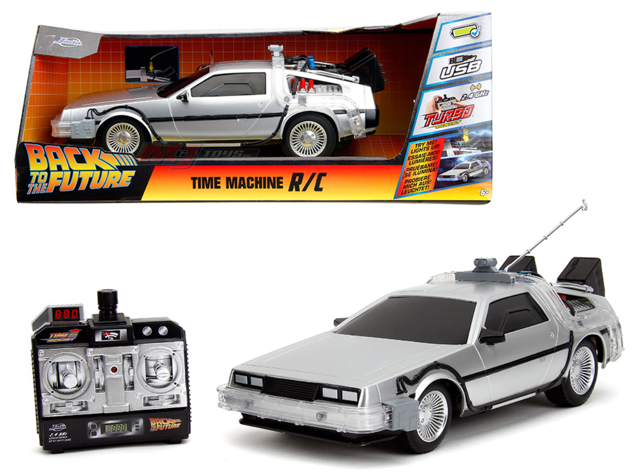 1/16 Jada Back To The Future Time Machine with Light Radio Control Car 