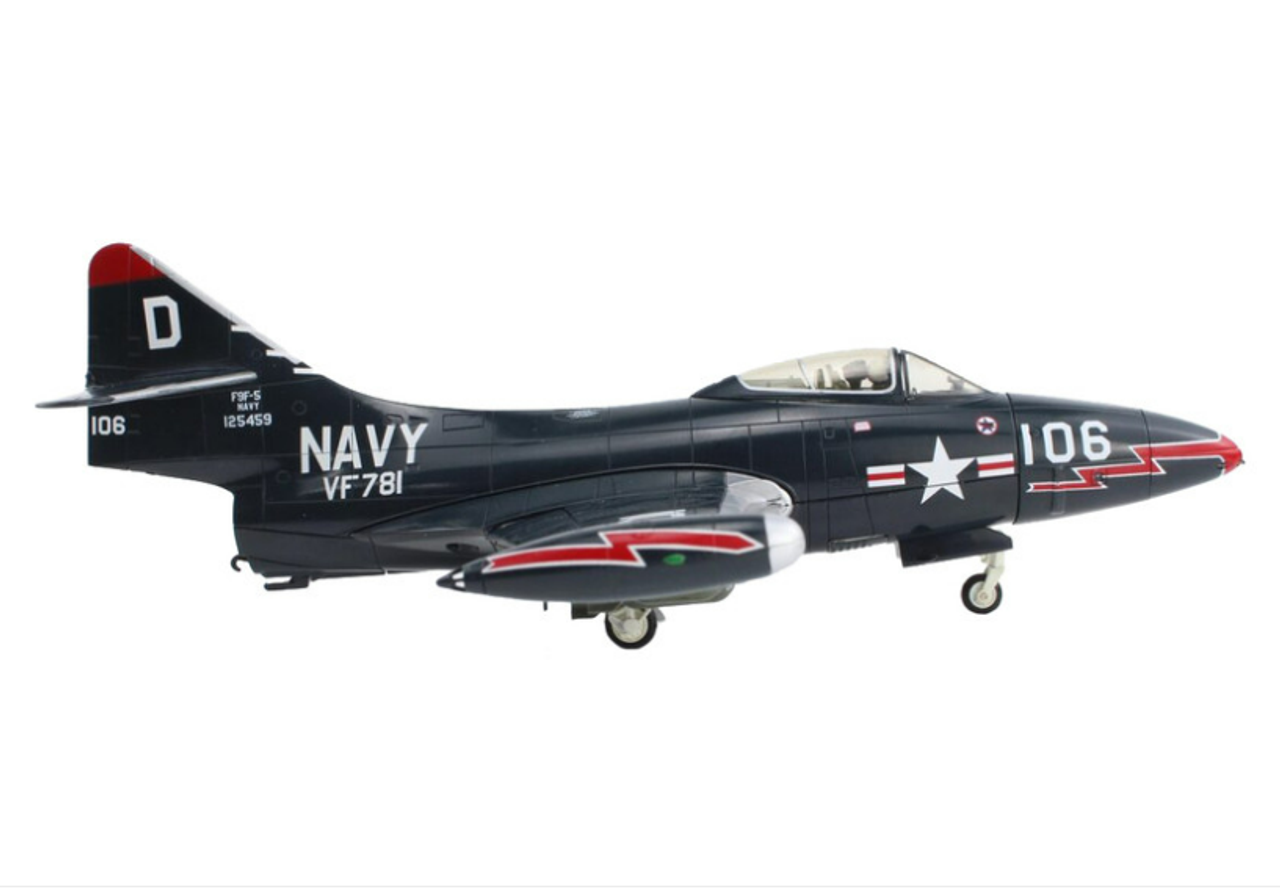 Grumman F9F-5 Panther Aircraft "Mig-15s Killer VF-781 Royce Williams" United States Navy "Air Power Series" 1/48 Diecast Model by Hobby Master