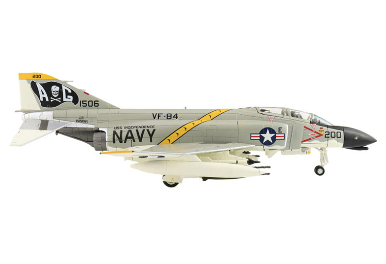 McDonnell Douglas F-4B Phantom II Fighter Aircraft "VF-84 'Jolly Rogers' USS Independence" (1964) United States Navy "Air Power Series" 1/72 Diecast Model by Hobby Master