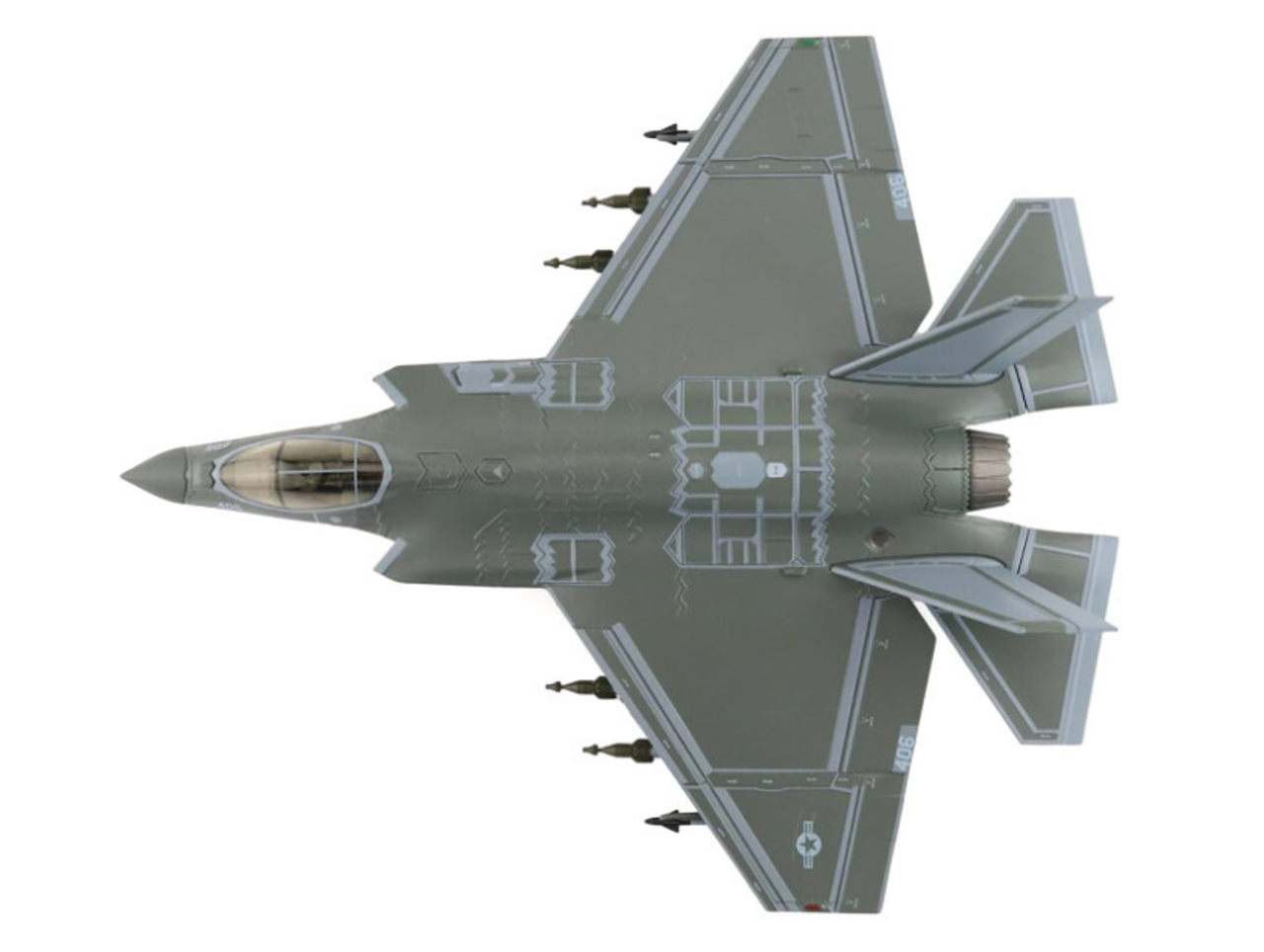 Lockheed Martin F-35C Lightning II Aircraft "VFA-147 'Argonauts' USS Carl Vinson" (2021) United States Navy "Air Power Series" 1/72 Diecast Model by Hobby Master